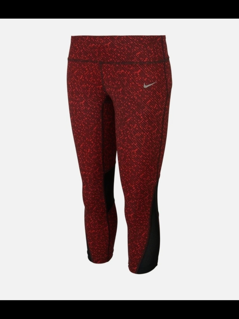 Nike Red Speckle & Black Cropped Training Tights